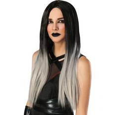 Long Wigs Women's black and grey ombre wig