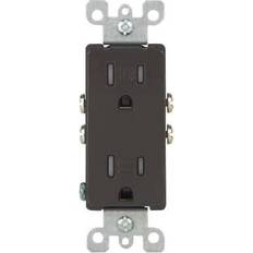 Wall Switches Leviton Brown 15 Amp Decora Duplex Receptacle 200-T5325-000