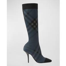 Burberry High Boots Burberry Checked boots grey