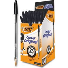 Bomullsgarn Hobbymateriale Bic Cristal Original Ballpoint Pens Black 50 pack