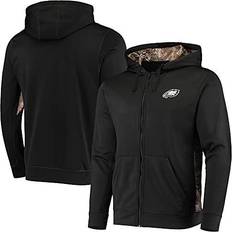 Men's Dunbrooke Black Atlanta Falcons Shag Tri-Blend Full-Zip Raglan Hoodie