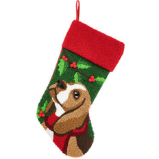 Easter Decorations GlitzHome 20.5"L Dog & Cat Hooked Stocking Easter Decoration