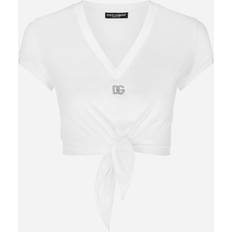 Dolce & Gabbana DG knot cotton jersey T-shirt pink