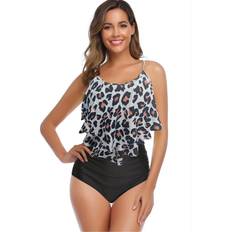 XXL Tankinis Dailyhaute Women's Two Piece Ruffle Tankini