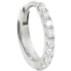 mnml Pavé Huggie Solo Hoop - White Gold