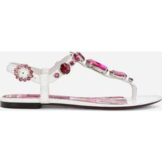 Dolce & Gabbana Women Slippers & Sandals Dolce & Gabbana Embellished leather sandals white