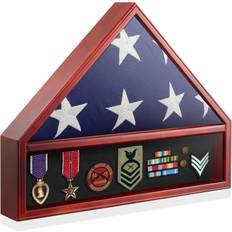 Wall Decor Reminded Military Medal & Burial Flag Shadow Box Display Case