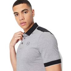 M Polo Shirts Armani Exchange AX mens Pique Polo Shirt, Black