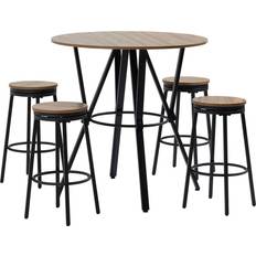 Homcom Industrial Dining Set 35.5" 5