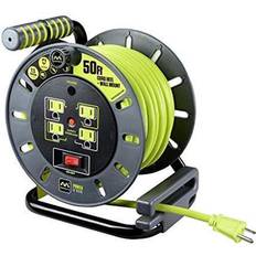 ReelWorks Mountable Retractable Extension Cord Reel - 14AWG x 50' Ft