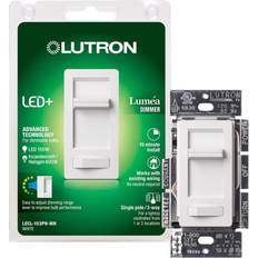 Lutron Electrical Accessories Lutron electronics lecl-153ph-wh wht lumea 150w white dimmer switch