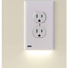 Electrical Installation Materials SnapPower GuideLight 2 Duplex Outlet Wall Plate White