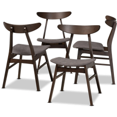 Kitchen Chairs Baxton Studio FIESTA-IRON/COFFEE OAK-DC Britte