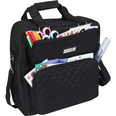 Pencil Case Everything Mary Scrapbook Craft Storage Organizer Case Bag Black Quilted