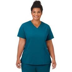 Jockey 2206 Womens V Neck Short Sleeve Scrub Top, X-large, Blue Blue