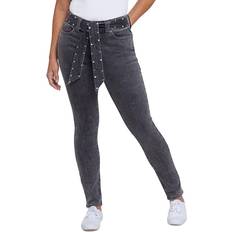 Seven7 Women's Starlette Mid Rise Skinny Jeans Grey • Price »