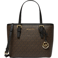 Michael Kors Kenly Large Graphic Logo Tote Bag Brown+ wallet one zipper