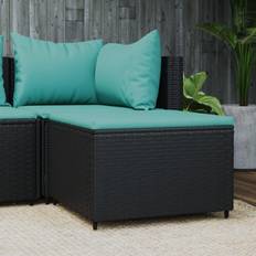 Outdoor Stools vidaXL Patio furniture footstool ottoman cushions poly rattan