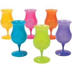 Fun Express Plastic Tropical Hurricane Glasses-12 pcs