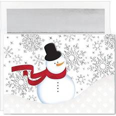 Great Papers! Holiday Greeting Card Snappy Snowman 16 Cards/16 Foil-Lined Envelopes 7.875 x5.625