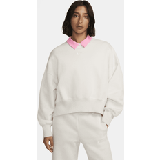 Damen Pullover Nike Sportswear Phoenix Fleece überextragroßes Rundhals-Sweatshirt für Damen Braun