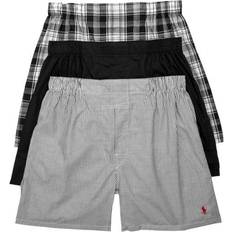 Men's Underwear Polo Ralph Lauren Classic Fit Woven Boxer 3-Pack Black Combo