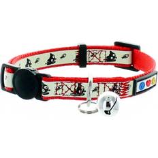 Cat - Dog Collars & Leashes Pets Pawtitas Glow In The Dark Red Safety Buckle Removable Bell Collar