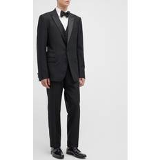 XXL Blazers Dolce & Gabbana Three-piece wool and silk-blend tuxedo black