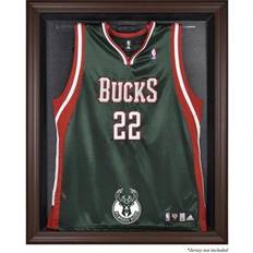 Basketball - NBA Sports Fan Products Milwaukee Bucks Framed Brown Jersey Display Case