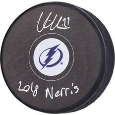 Victor Hedman Tampa Bay Lightning Autographed Hockey Puck with ''2018 Norris'' Inscription