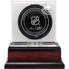 Vancouver Canucks Mahogany Hockey Puck Logo Display Case