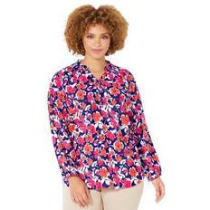 Shirts Catherines Liz&me women's plus liz&me henley peasant georgette blouse