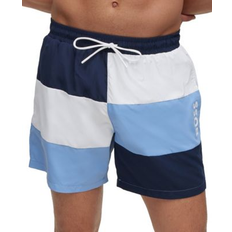 Hugo Boss M - Men Swimwear Hugo Boss Court Color Blocked Regular Fit Swim Trunks Dark Blue