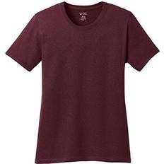 Port & Company Women's oz 100% Cotton T Shirt Athletic Maroon