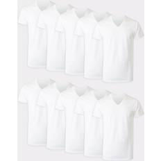 Hanes White T-shirts Hanes Men's V-Neck Undershirt 10pk White