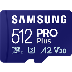512 GB Minnekort Samsung PRO Plus MicroSDXC UHS-I U3 V30 A2 130/180MB/s 512GB