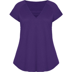 Avenue 3 Bar V-Neck Top Plus Size - Violet Indigo