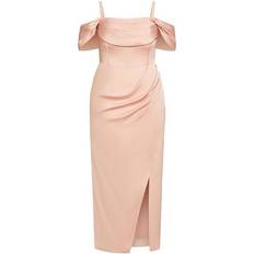 City Chic Forbidden Love Maxi Dress Plus Size - Ballet Pink