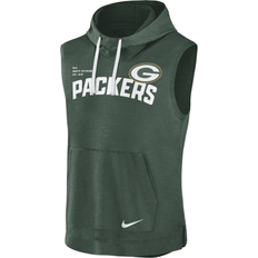 Men's Nike Heather Green Bay Packers Sleeveless Pullover Hoodie