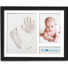 Hand & Footprints KeaBabies Baby Handprint and Footprint Kit, Personalized Baby Picture Frame Print Kit, Baby Keepsake Gifts, Grey, 5X7