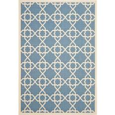 Safavieh Courtyard Blue, Beige 63x91"