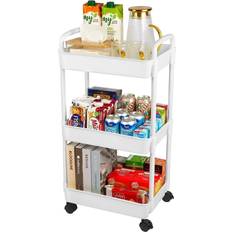 Stainless Steel Trolley Tables Vtopmart Rolling Cart Trolley Table 11.6x15"