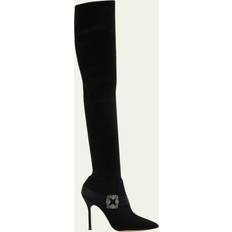 Manolo Blahnik Stiefel & Boots Manolo Blahnik Plinianuthi suede over-knee boots