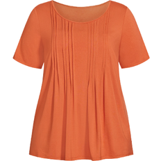 Avenue Knit Pleated Top - Terracotta