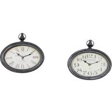 Black Clocks Litton Lane Pocket Watch Wall Clock 2.5"