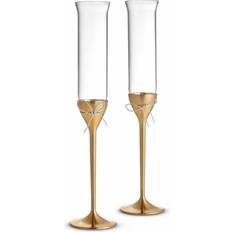 Gold Champagne Glasses Wedgwood Love Knots Gold Toasting Champagne Glass
