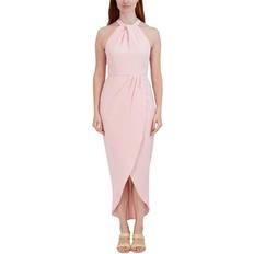 Julia Jordan Knot Neck Tulip Hem Midi Dress - Pink Blush