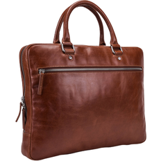 Leonhard Heyden Cambridge RV Briefcase 15" (1 Compartment) - Cognac