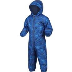Regenoveralls Regatta kids printed splat ii snowsuit waterproof insulated all-in-one rainsuit