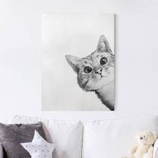 Schwarz Bilder Tiere Hochformat Illustration Katze Bild